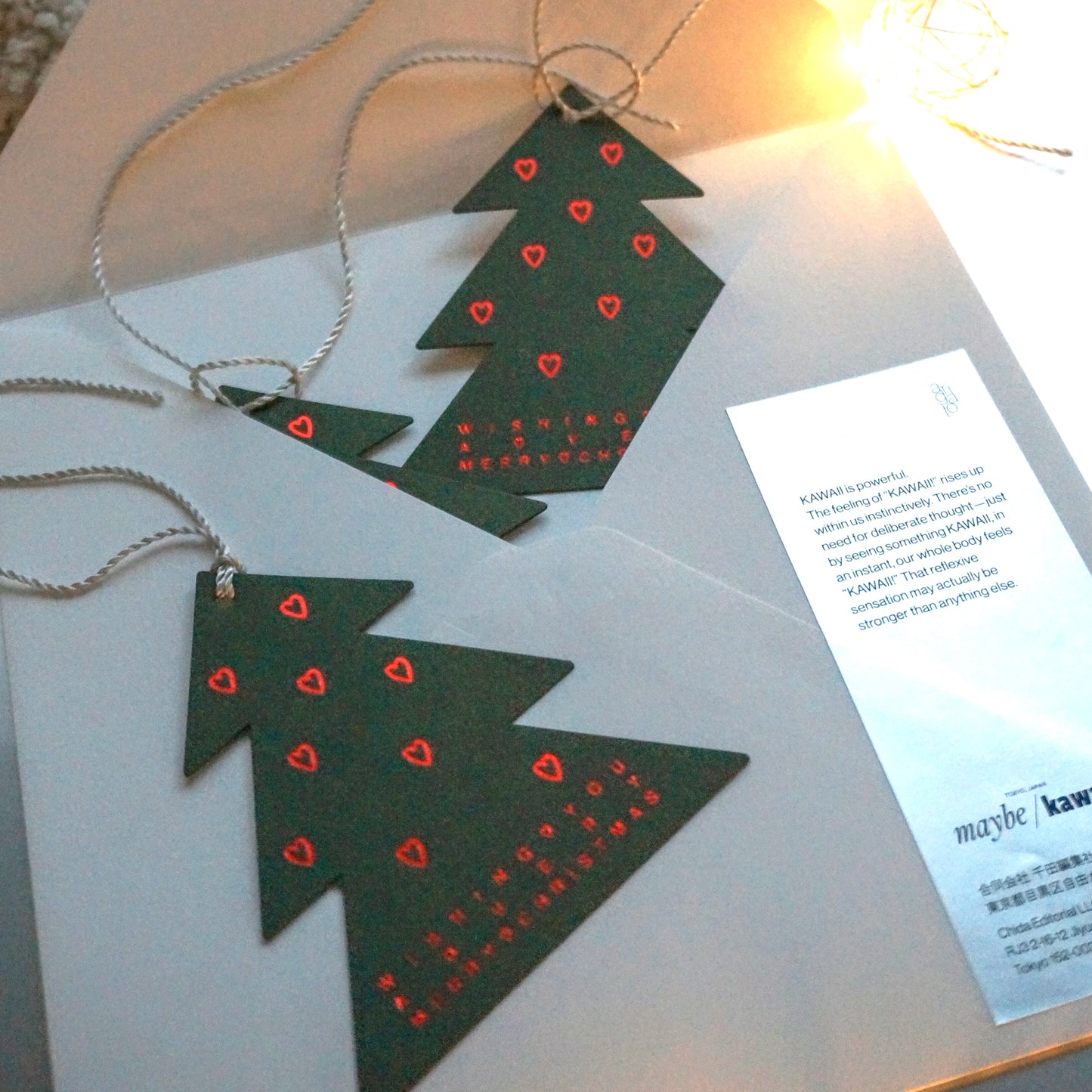 限定[Christmas tree] 紐付きカード 3枚セット