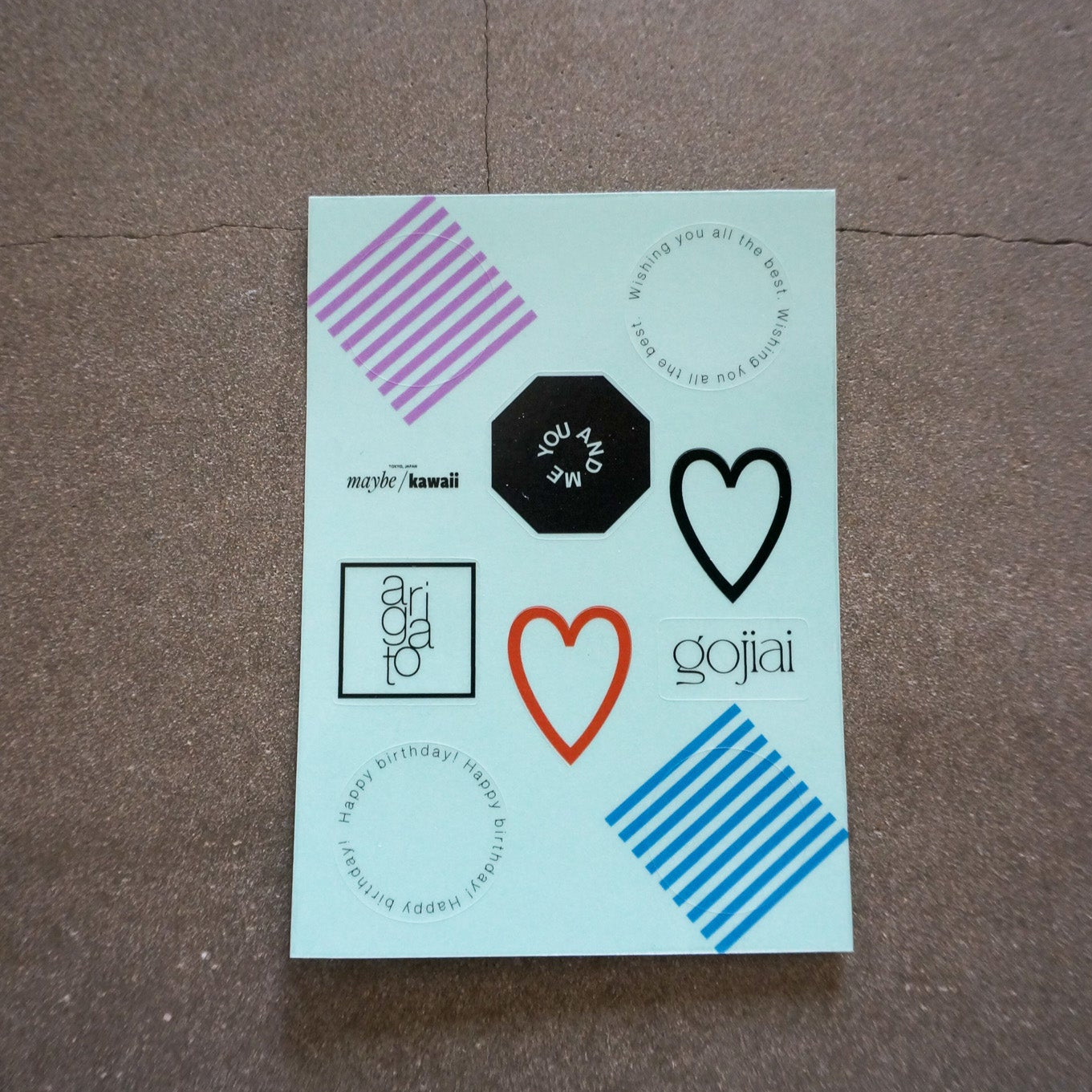[so many maybe kawaii cards] カード9種20枚とステッカー1枚のアソートセット