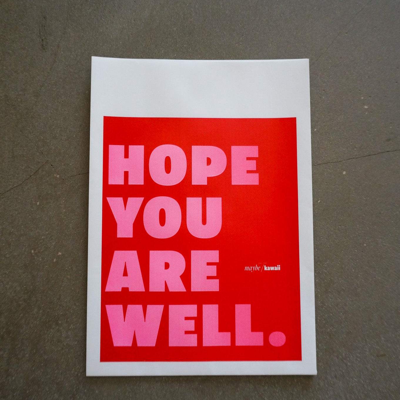 [HOPE YOU ARE WELL paper bag] ペーパーバッグ 12枚セット